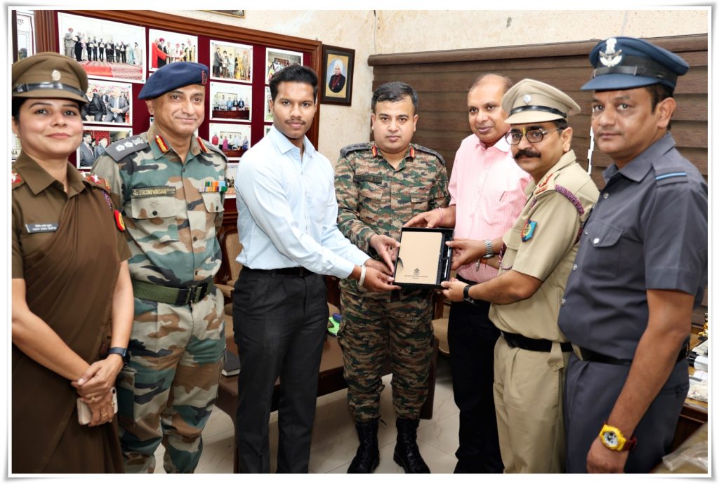 NCC Cadet Shubham Verma of Modi College Felicitated on achieving All India 12th Rank in AFCAT 2024 Course