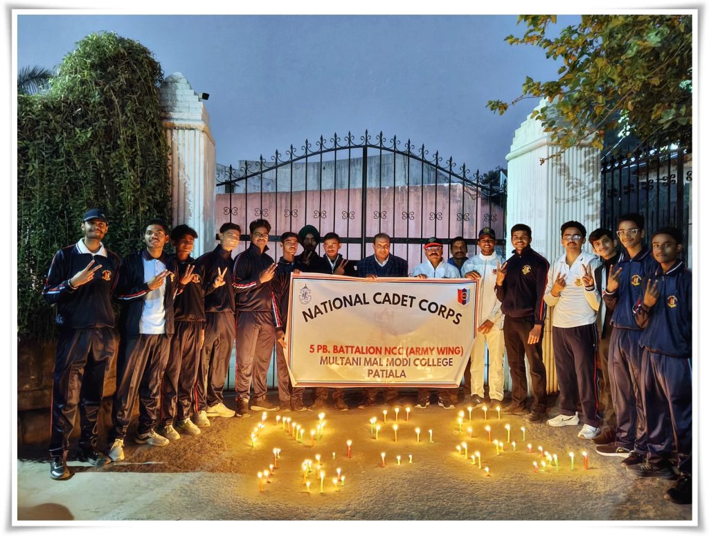 NCC Army Wing organized a poignant candlelight vigil on Vijay Diwas