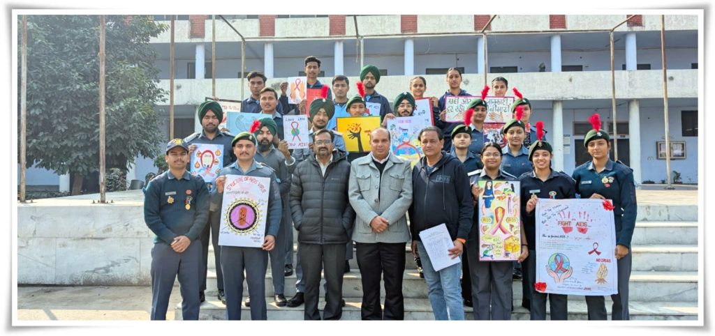 AIDS Awareness Theme Day Hosted by NCC Air Wing Unit of Multani Mal Modi College, Patiala