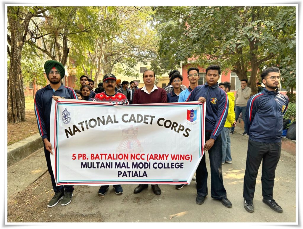 NCC Cadets of Modi College orchestrated a Traffic Awareness Rally